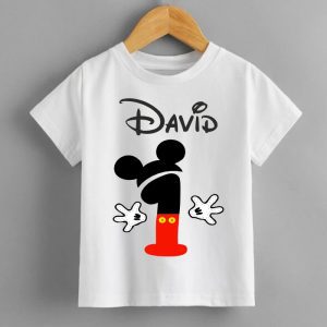 Camiseta cumple personalizada Mickey número