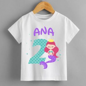 Camiseta cumple personalizada Sirena