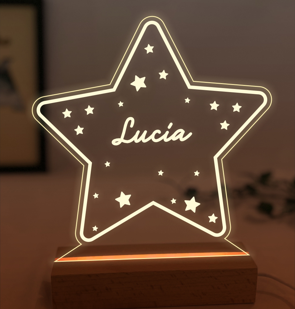 Lámpara en forma de estrella para personalizar