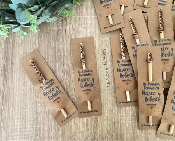 Lápices personalizados con nombres en madera - Imagen 2