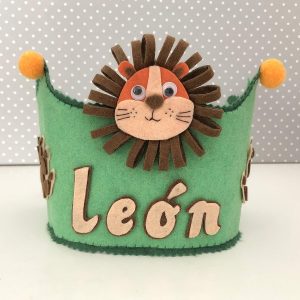 Corona de cumpleaños - León verde