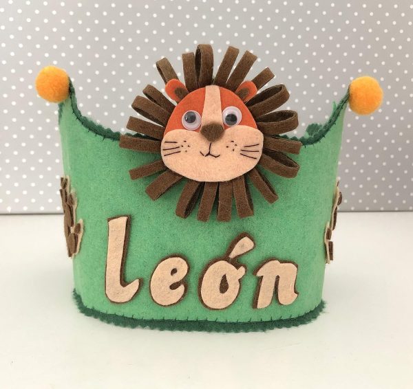 Corona de cumpleaños - León verde