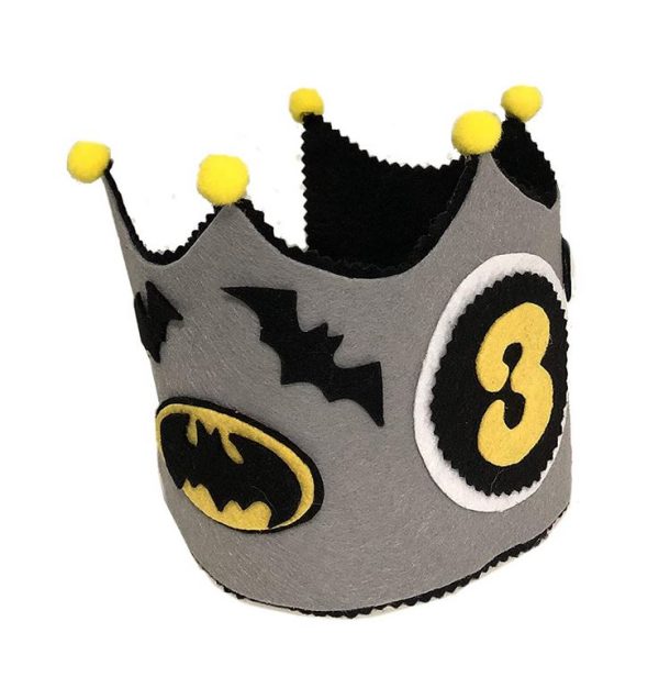 Corona de cumpleaños niños - Superheroes, corona infantil con número